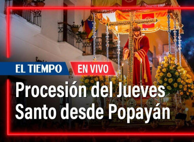 Procesión de Semana Santa en Popayán.
