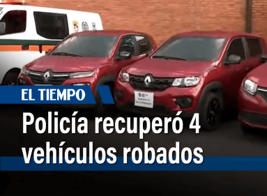 Policía recuperó 4 vehículos robados en Medellín