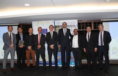 La presentación de los proyectos estuvo encabezada por representantes del Gobierno Nacional, Jefe de Cooperación de la Delegación de la Unión Europea en Colombia,y el Representante de FAO en Colombia, Rafael Zavala Gómez del Campo.