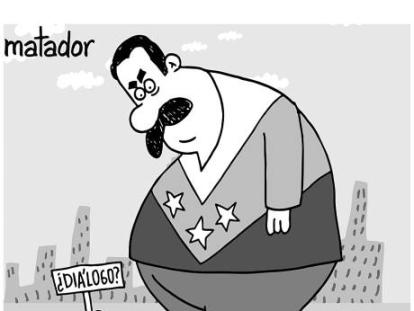 In-Maduro con la oposición - Caricatura de Matador