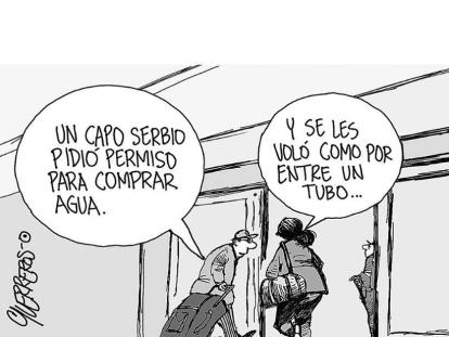 En el aeropuerto de Rionegro - Caricatura de Guerreros