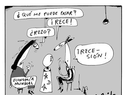 Inquieta por su futuro - Caricatura de Mil