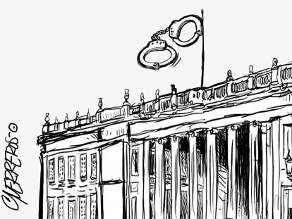 Caricatura de Guerreros del 8 de mayo: Capturados expresidentes del Congreso