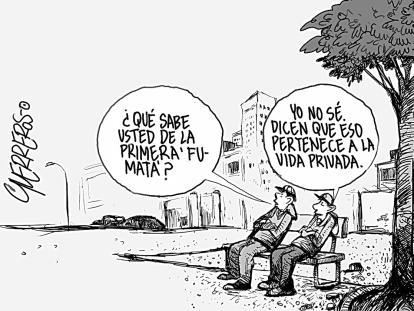 Caricatura de Rodrigo Guerreros del 9 de mayo: Humos negros