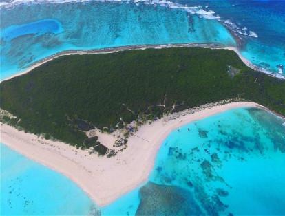 La isla Cayo Serrana vista con los ojos de un 'dron'.