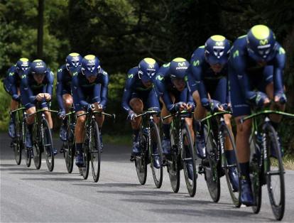 El 12 de julio del 2015, la contrarreloj por equipos del Tour de Francia fue dominada por el BMC. El Movistar de Nairo (foto) fue tercero a 4 segundos. El Sky de Froome fue segundo, a 1 segundo.