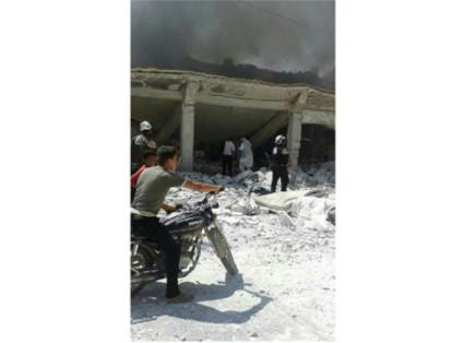 Un hospital apoyado por Médicos Sin Fronteras (MSF) fue destruido por un bombardeo aéreo en la ciudad de Milis, gobernación de Idlib, Siria, el sábado 6 de agosto.