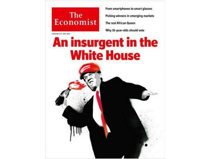 La revista 'The Economist' publicó una ilustración con el título "un insurgente en la Casa Blanca" apelando al caos que se avecina por muchas de las declaraciones de quien preside el despacho Oval.