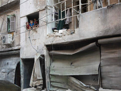 Las bombas cayeron sobre los barrios donde viven los rebeldes de la ciudad.