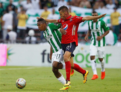 Nacional vs. Medellín: Andrés Ibargüen (Izq.) y 'La goma' Hernández (der.).