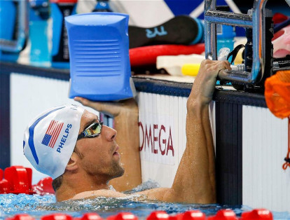 En la piscina del Estadio Olímpico Acuático ya se prepara el máximo ganador de los Juegos Olímpicos, el nadador Michael Phelps.