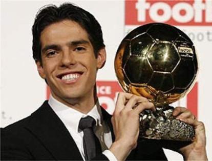 Kaká, volante brasilero, ganó en el 2007 el Balón de Oro.