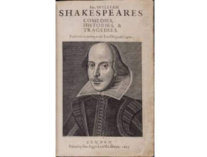 El primer folio de 'Comedies, histories and tragedies' escritas por William Shakespeare: obras como 'Tito Andrónico', 'Hamlet' y 'Romeo y Julieta' son unas de las más conocidas y recomendadas.