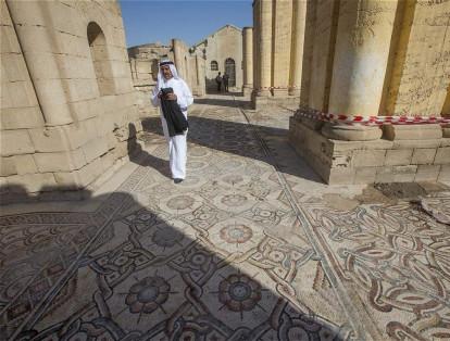 Jericó (Palestina) presenta uno de los mosaicos bizantinos más grandes del mundo de 826 metros cuadrados, que adorna la entrada de los baños del Palacio Hisham.