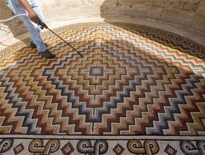 El mosaico, de 827 metros cuadrados, es uno de los más grandes que se conservan en el mundo.