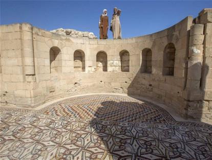 El mosaico fue enterrado con arena y materiales aislantes para protejerlo de las condiciones climáticas.