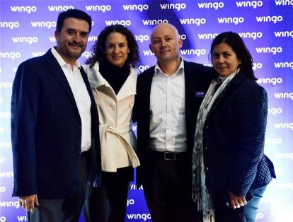 Francisco Lalinde, vicepresidente de operaciones de Wingo; María Camila Bernal, directora de Mercadeo; William Fernández, director de Mantenimiento, y Juliana Salas, directora legal de la aerolínea.
