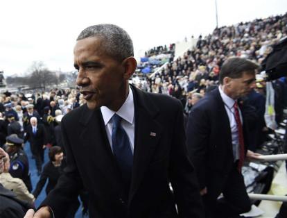 Barack Obama usó una corbata azul, esto acorde con su partido político: Demócrata.