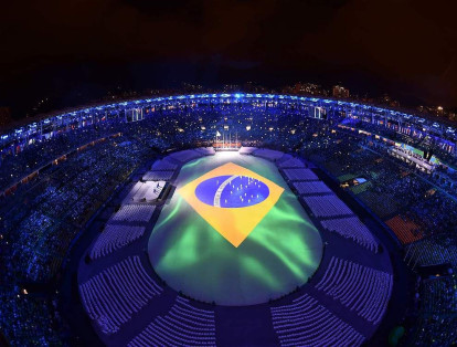 La bandera de Brasil fue una imagen constante en la ceremonia de clausura.