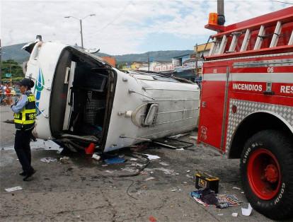 El accidente se registró en el sector del barrio Santa Inés, zona céntrica de la ciudad.