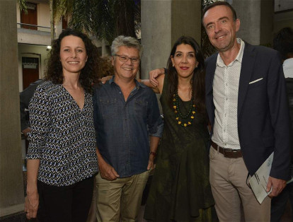 Elena Restrepo, Carlos Tobón, María del Rosario Escobar y Christophe Chavagneux.