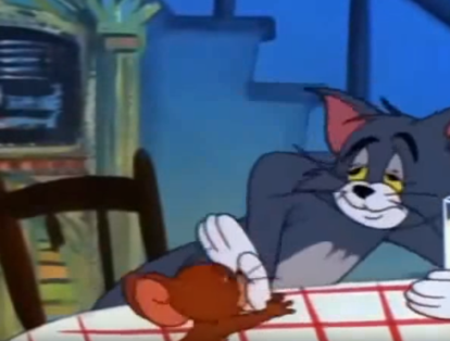 En 'Tom y Jerry' hay un episodio en el cual los dos sufren una decepción amorosa, la cual Tom pretende olvidar emborrachándose.