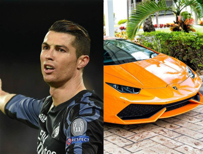 El astro portugués, Cristiano Ronaldo, conduce un Lamborghini Aventador, uno de los más lujosos de la marca italiana.
