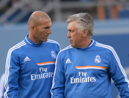 Zinedine Zidane era asistente técnico de Carlo Ancelotti.