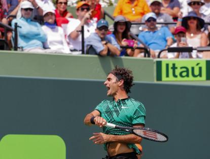 Roger Federer, en su partido contra Rafael Nadal.
