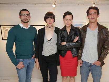 Los artistas Andrés Foglia, Marcelina Sosnowska, Mahle Matallana y José Alejandro Gómez.