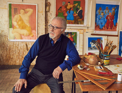 Fernando Botero, en su estudio en Nueva York.