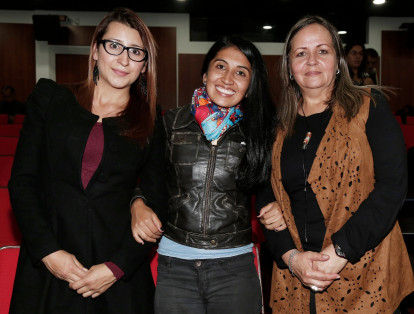 Marela Lagos, Karen Pinilla y Clemencia Piedrahita.