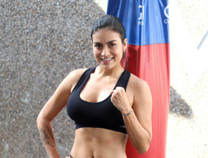 La boxeadora colombiana radicada en Panamá, Mónica Henao, quien estará este sábado en la cartelera de boxeo en el municipio de Palmar de Varela.