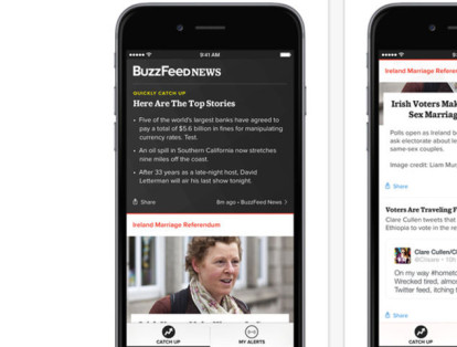 Buzzfeed News App. Ganador a mejor aplicación de noticias.