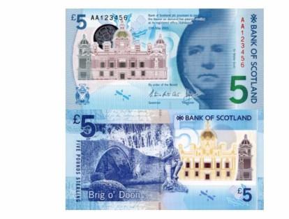 5 libras (Escocia - Banco de Escocia): a pesar de que este billete ya no exista, los bancos de ese país siguen imprimiéndolo y tiene el mismo valor de una libra esterlina.