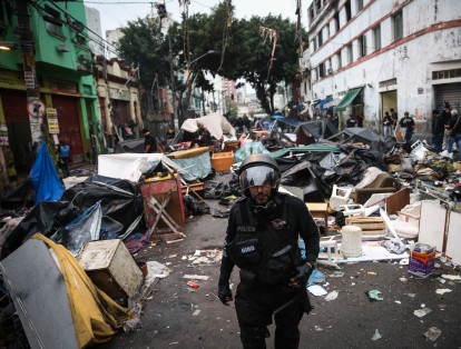 La policía de São Paulo llevó a cabo una de las mayores operaciones de combate al tráfico de drogas en la zona conocida como ‘cracolándia’ en el centro de la ciudad.