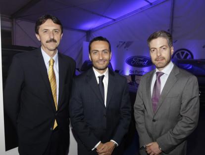 Juan Guillermo Amaya, gerente de EL TIEMPO; Carlos López y José Manuel Ayerbe, vicepresidente de Mercadeo e Innovación del Grupo Aval.