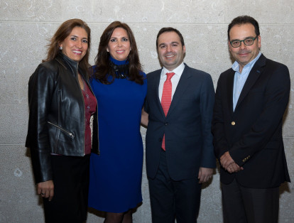 Ana María Uribe, de SIC; Elizabeth Melo, Felipe García, de SIC, y Carlos Enrique Rodríguez.