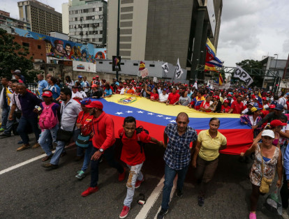 17 de mayo de 2017. Esta fue una de las marchas que simpatizantes de Maduro también adelantaron en Caracas. En ese momento, los manifestantes se movilizaron a favor de la Asamblea Nacional Constituyente.