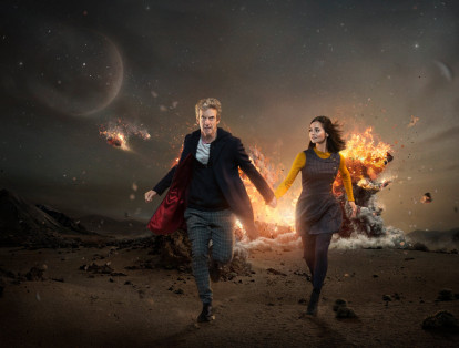 Peter Capaldi como el Doctor y Jenna Coleman como Clara. Nueva temporada de la serie Doctor Who