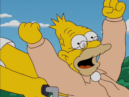 Abraham Simpson es un personaje ficticio en la serie animada estadounidense 'Los Simpson'. Es el padre de Homero Simpson, el abuelo de Bart, Lisa y Maggie y el suegro de Marge. Es un hombre gruñón pero al mismo tiempo cariñoso, pasa la mayor parte de su tiempo en el hogar de jubilados de Springfield, donde está pendiente de recibir visitas y que lo llamen sus familiares.