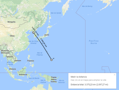 La isla se ubica a unos 3.300 kilómetros de la capital norcoreana. Pyongyang amenazó a mediados de agosto al gobierno estadounidense de atacar la isla y las instalaciones militares con cuatro misiles balísticos en una fecha cercana.