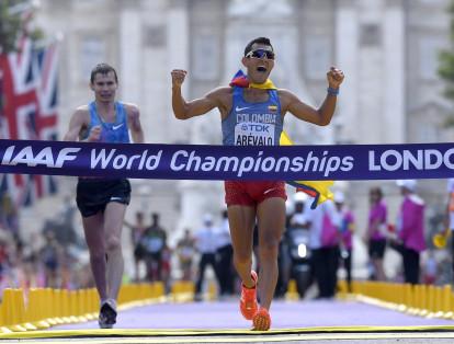 Éider Arevalo Campeón Mundial de marcha 20 kilómetros Londres 2017.