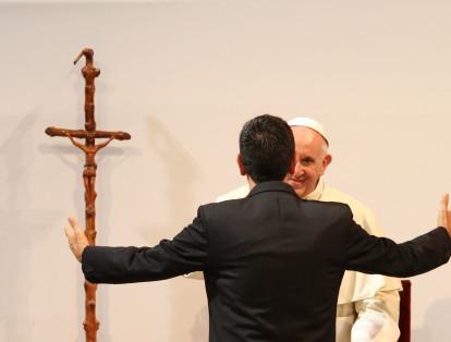 El Papa saludó a los asistentes diciendo "queridos paisas".