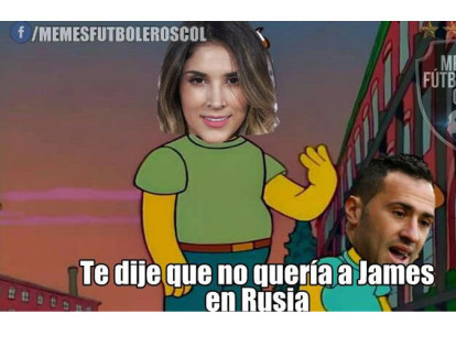La expareja de James Rodríguez, Daniela Ospina, también fue protagonista de algunos memes.