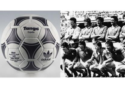 Tango España-1982
Fue un balón muy similar al Tango usado en Argentina, combinaba en sus materiales cuero y poliuretano. El campeón fue Italia.