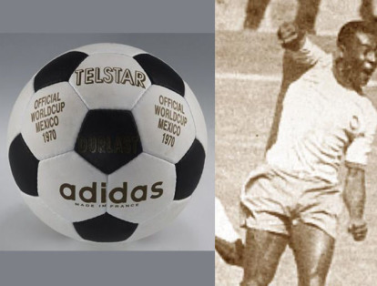 Telstar-1970
Este balón fue el primero fabricado por Adidas en los mundiales. Este campeonato se jugó en México y Brasil salió campeón.