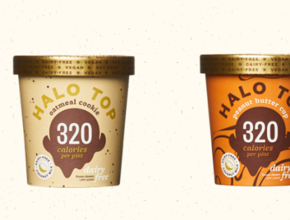 Halo Top es un helado que tiene sólo 360 calorías por litro. Es el helado perfecto para no sentir remordimientos después de comerlo.