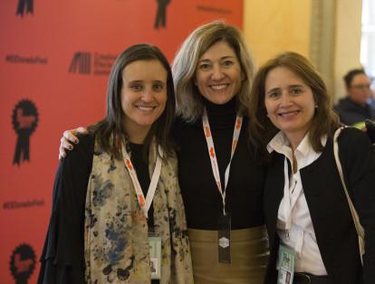 Paula Feged, directora ejecutiva del Festival El Dorado; Marta Fontcuberta, directora global de Contenido de Coca Cola Company, y Eliana Rivadeneira, gerente del festival.