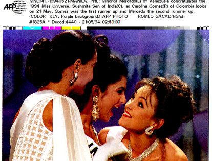 Sushmita Sen, de India, fue seleccionada como Miss Universo en 1994. La colombiana Carolina Gómez ocupó la segunda posición del certamen que se llevó a cabo en Manila (Filipinas).